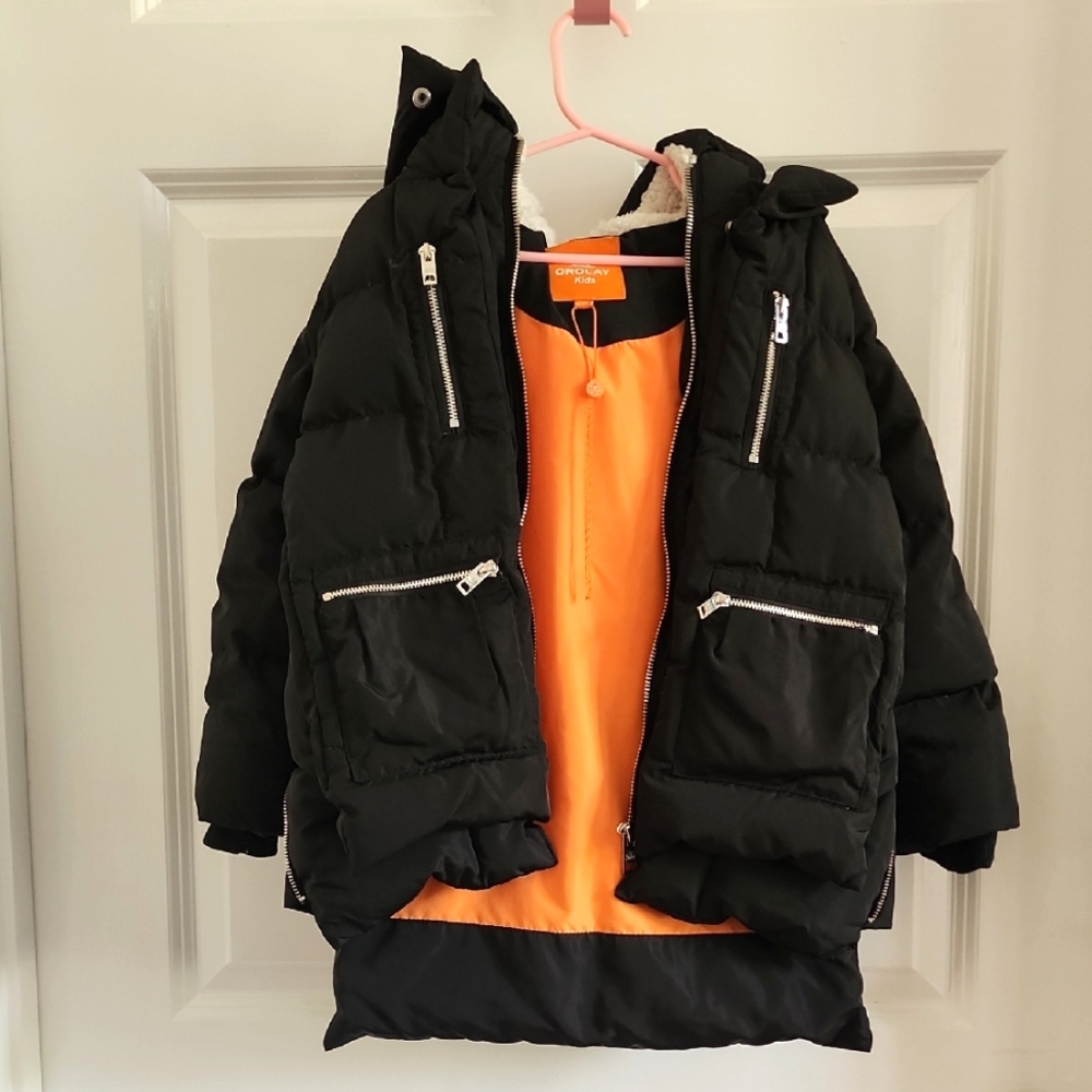 OROLAY Black Kids Jacket 4-5T